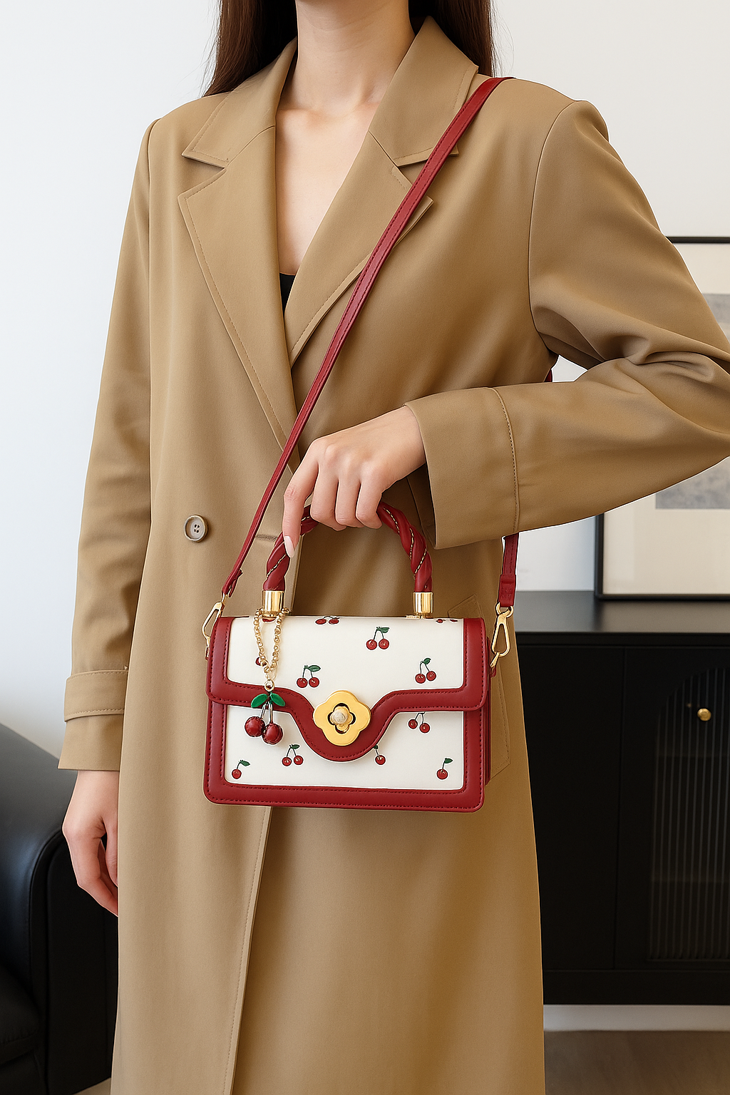 Bolso Mini de Cerezos – Elegante y Compacto para Mujer