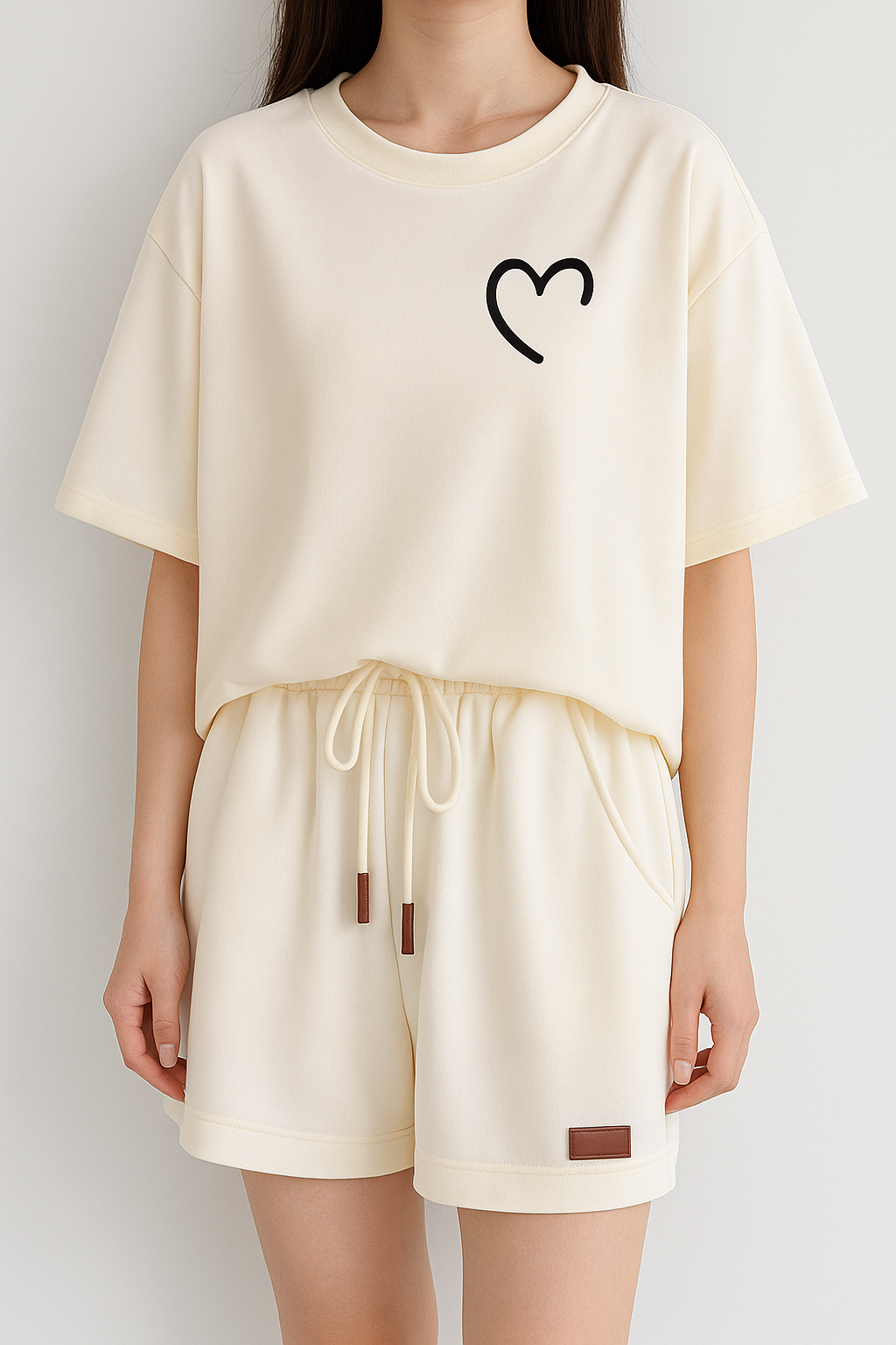 Conjunto Casual Cremita – Doble Pieza para Mujer